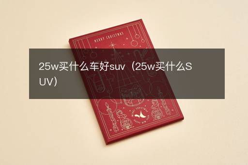 25w买什么车好suv（25w买什么SUV）