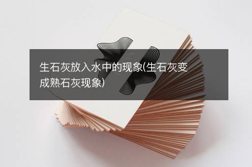 生石灰放入水中的现象(生石灰变成熟石灰现象)